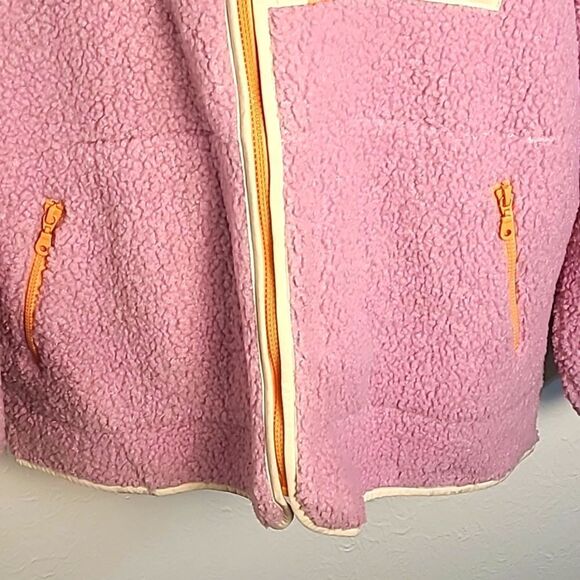 Universal Thread Sherpa Jacket, Pink w/Off-white & Peach Zippers, Size Large,NWT - Picture 6 of 12